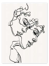 Wandbild Verbunden - CatsAndDotz