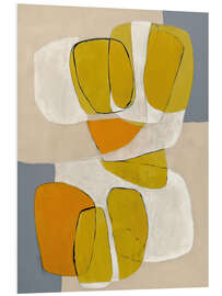 Hartschaumbild Mid Century Organic Shapes I - Branka Kodžoman