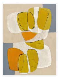 Wandbild Mid Century Organic Shapes I - Branka Kodžoman