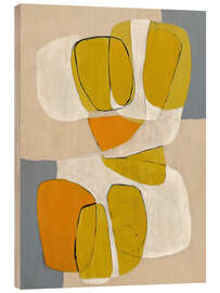 Holzbild Mid Century Organic Shapes I - Branka Kodžoman