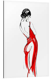 Tableau en aluminium Woman in Red - Keti Teichner