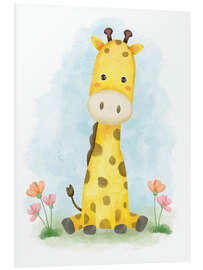 Hartschaumbild Baby Giraffe