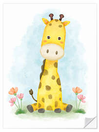 Wandsticker Baby Giraffe