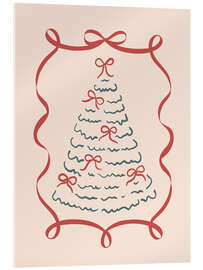 Acrylglasbild Weihnachtsbaum und Schleifen - Emanuela Carratoni