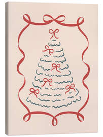 Leinwandbild Weihnachtsbaum und Schleifen - Emanuela Carratoni