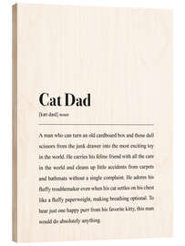 Holzbild Cat Dad Definition - aemmi