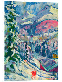Acrylglasbild Davos im Winter - Giovanni Giacometti