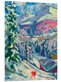 Hartschaumbild Davos im Winter