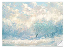 Wandsticker Big Wave Surfer