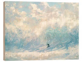 Holzbild Big Wave Surfer