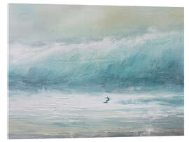 Acrylglasbild Surfen auf der Riesenwelle