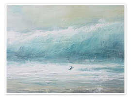 Poster Surfen auf der Riesenwelle