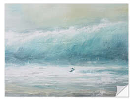 Wandsticker Surfen auf der Riesenwelle