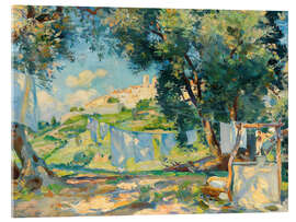 Akrylbilde A light breeze, Biôt, Provence - Wilfrid de Glehn