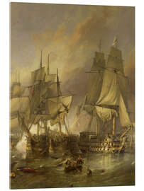 Acrylglasbild Die Schlacht von Trafalgar - William Clarkson Stanfield