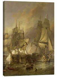 Leinwandbild Die Schlacht von Trafalgar - William Clarkson Stanfield