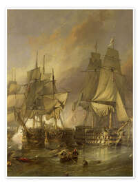 Poster Die Schlacht von Trafalgar - William Clarkson Stanfield