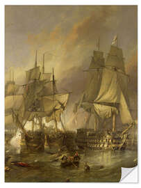 Wandsticker Die Schlacht von Trafalgar - William Clarkson Stanfield