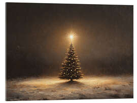 Acrylglasbild Einsamer Weihnachtsbaum