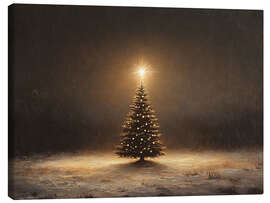 Leinwandbild Einsamer Weihnachtsbaum
