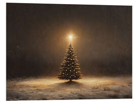 Hartschaumbild Einsamer Weihnachtsbaum