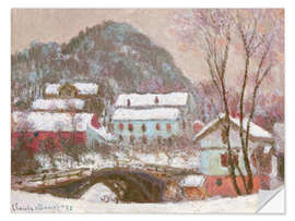 Wandsticker Schnee in Skandinavien, Norwegen 1895