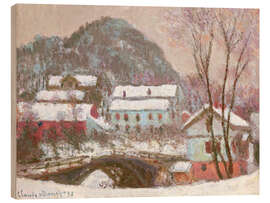 Holzbild Schnee in Skandinavien, Norwegen 1895