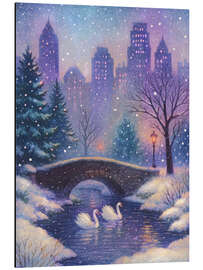 Alubild Winter im Central Park in New York City - Tori Taika