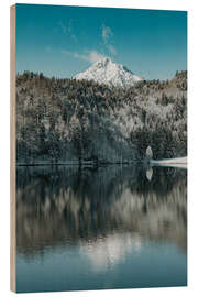 Holzbild Winter im Allgäu