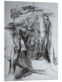 Acrylglasbild Skizze eines Mannes - Nelina Trubach-Moshnikova