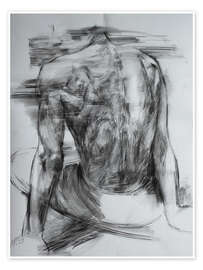 Wandbild Skizze eines Mannes - Nelina Trubach-Moshnikova