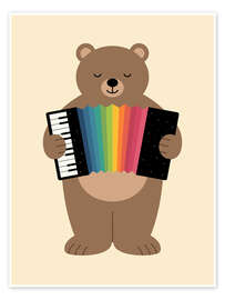 Wandbild Star-Akkordeonist - Andy Westface