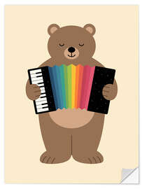 Wandsticker Star-Akkordeonist - Andy Westface