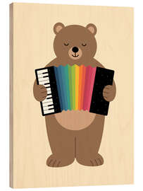 Holzbild Star-Akkordeonist - Andy Westface