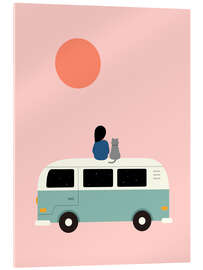 Acrylglasbild Zeit für mich und meine Miezekatze