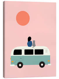 Leinwandbild Zeit für mich und meine Miezekatze