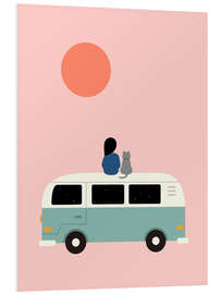 Hartschaumbild Zeit für mich und meine Miezekatze