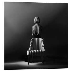 Acrylglasbild Weiblich und gestreift