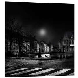 Hartschaumbild Mondscheinspaziergang