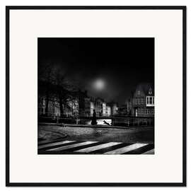 Gerahmter Kunstdruck Mondscheinspaziergang