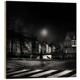 Holzbild Mondscheinspaziergang