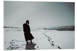 Acrylglasbild Spuren am Strand