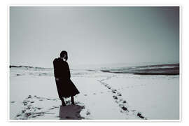 Wandbild Spuren am Strand