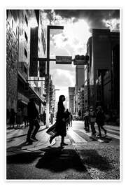 Wandbild Tokyo Straßenansicht