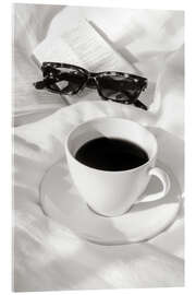 Acrylglasbild Kaffee im Bett