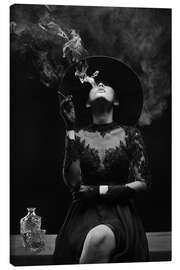 Leinwandbild Die Zeit verrauchen