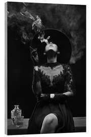 Holzbild Die Zeit verrauchen