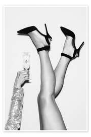 Wandbild Nach dem vierten Glass Champagner