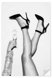 Wandsticker Nach dem vierten Glass Champagner