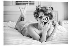 Acrylglasbild A chick, a click, and a curl